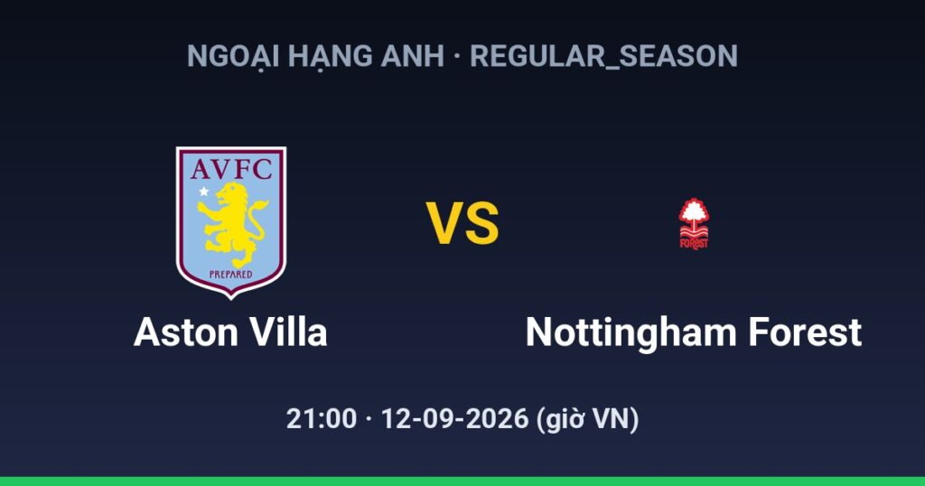 Aston Villa FC vs Nottingham Forest FC